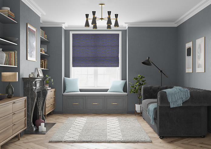 Sicily, Blue - Twist&Fit Roman Blind - Image 5